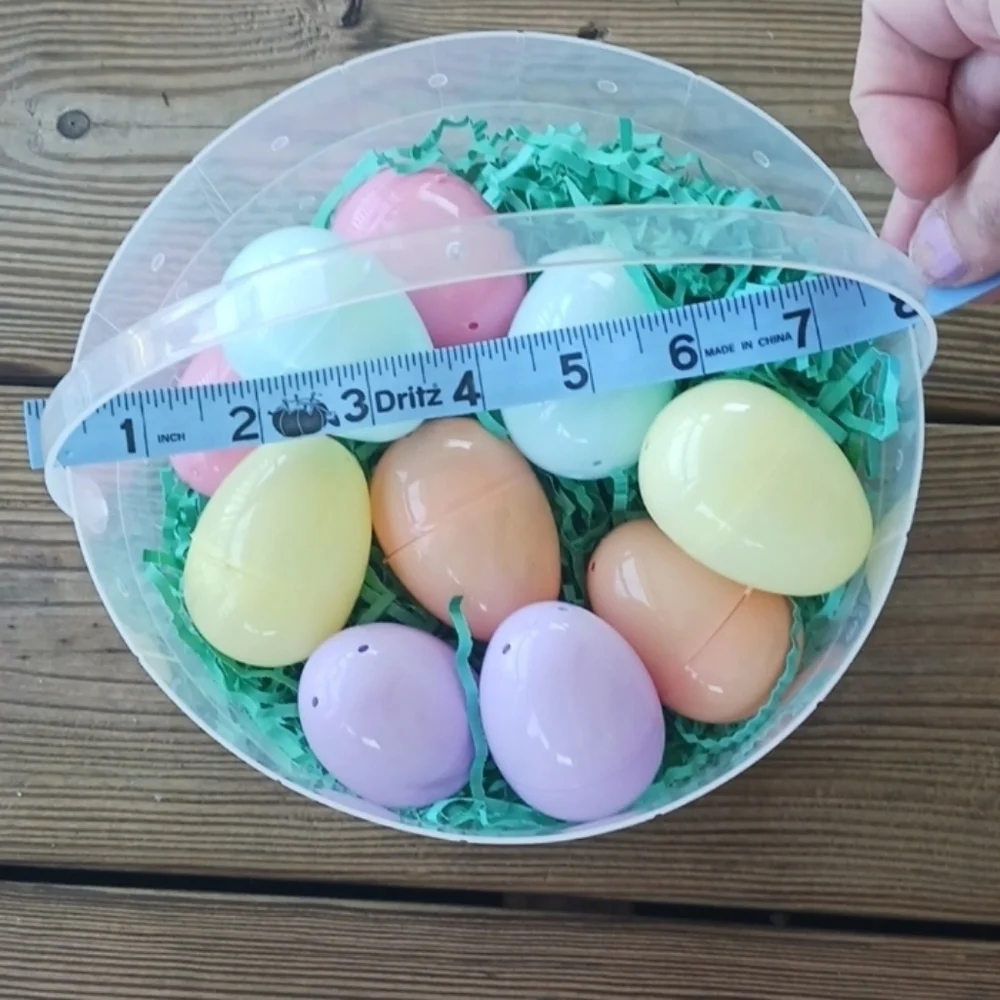 Easter egg clear basket kit  NWT